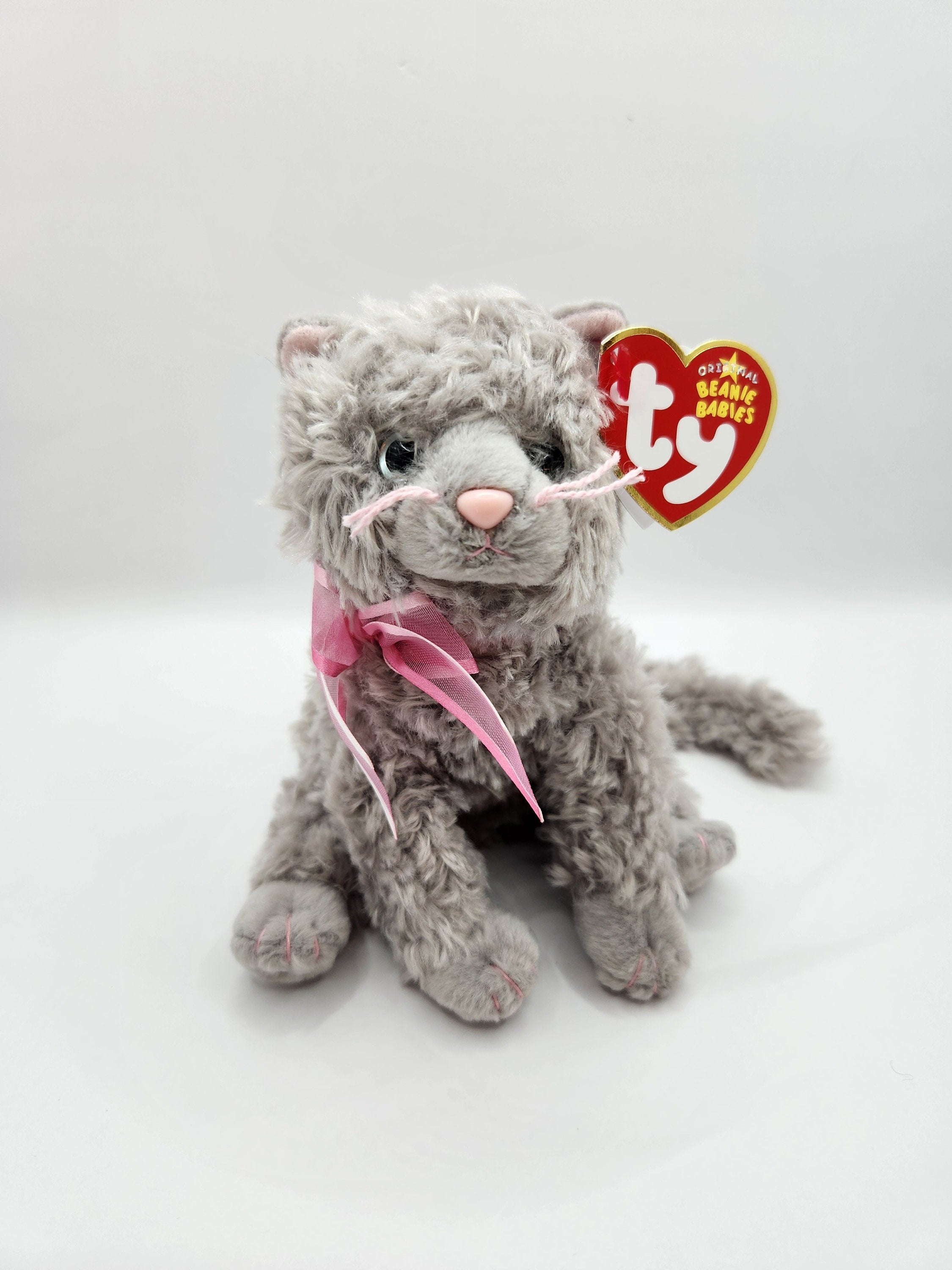 Grey cat beanie baby best sale